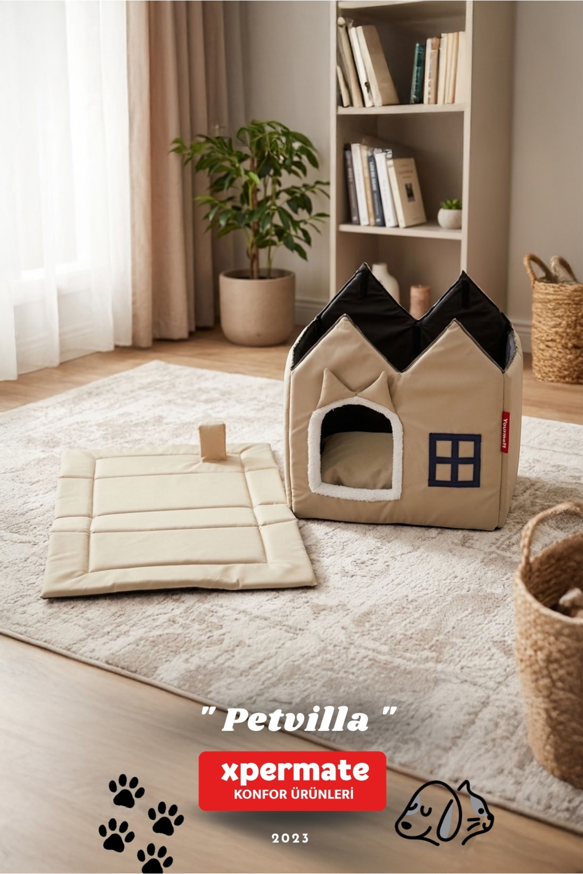 خانه گربه بژ ایکس‌پرمت XPERMATE مدل XPETVILKEDEV4535