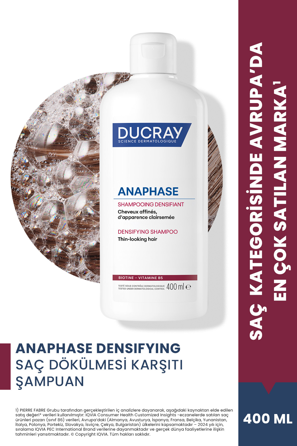 Ducray شامپو ضد ریزش مو Anaphase Plus 400 میلی لیتر