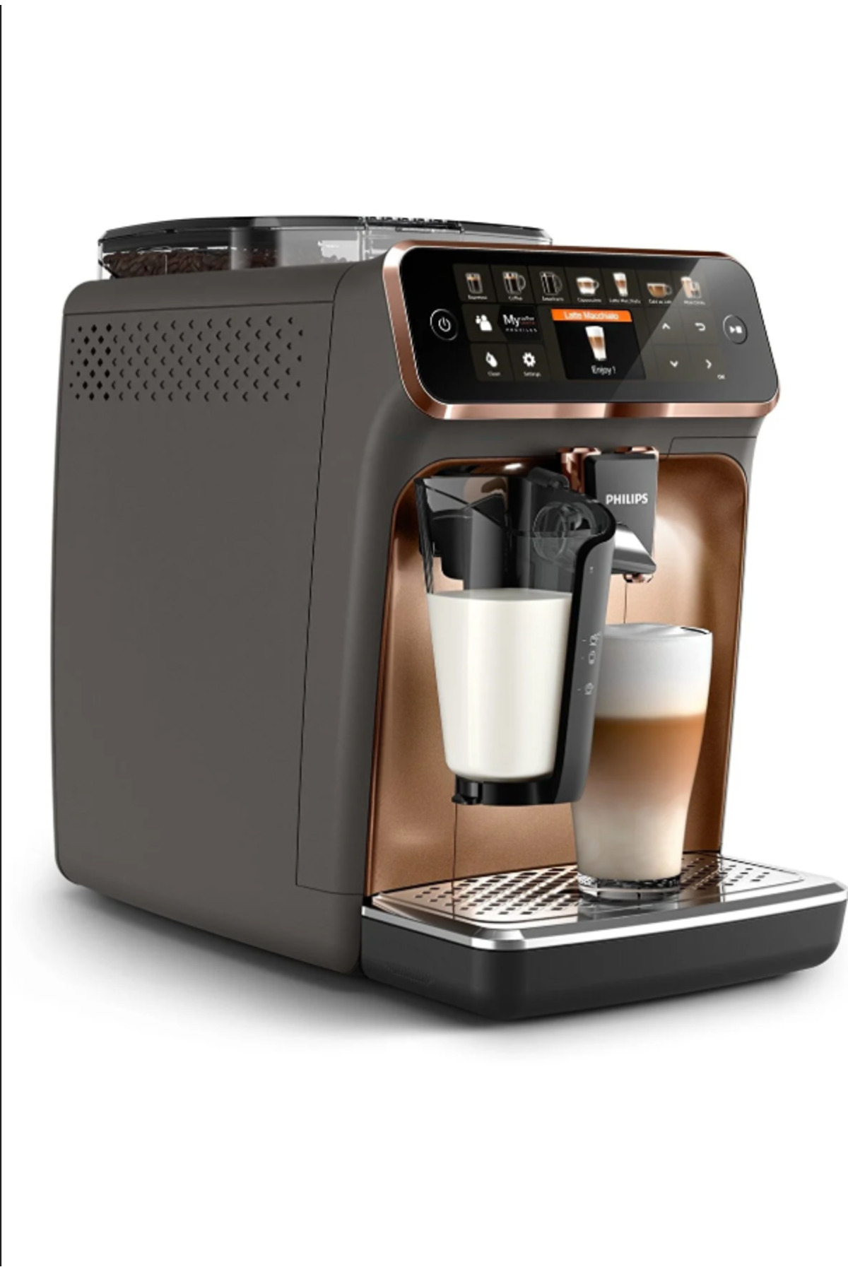 آسیاب قهوه الکترونیکی دستگاه کاپوچینو اسپرسو ساز LATTEGO سری 5500 تمام اتوماتیک آخرین مدل اورجینال Philips