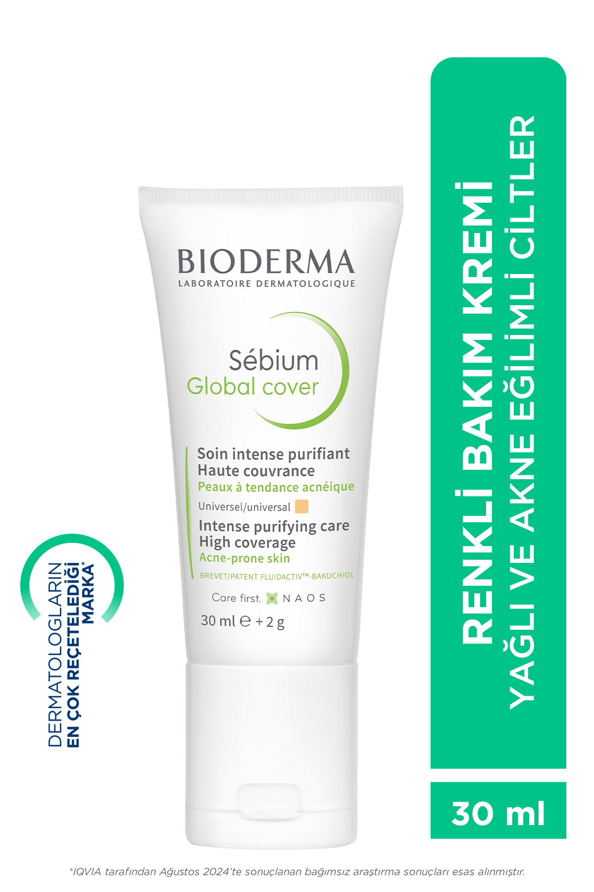 Bioderma کرم مراقبتی ضد جوش با رنگ و اسیدهای AHA و سالیسیلیک 30 میلی لیتر