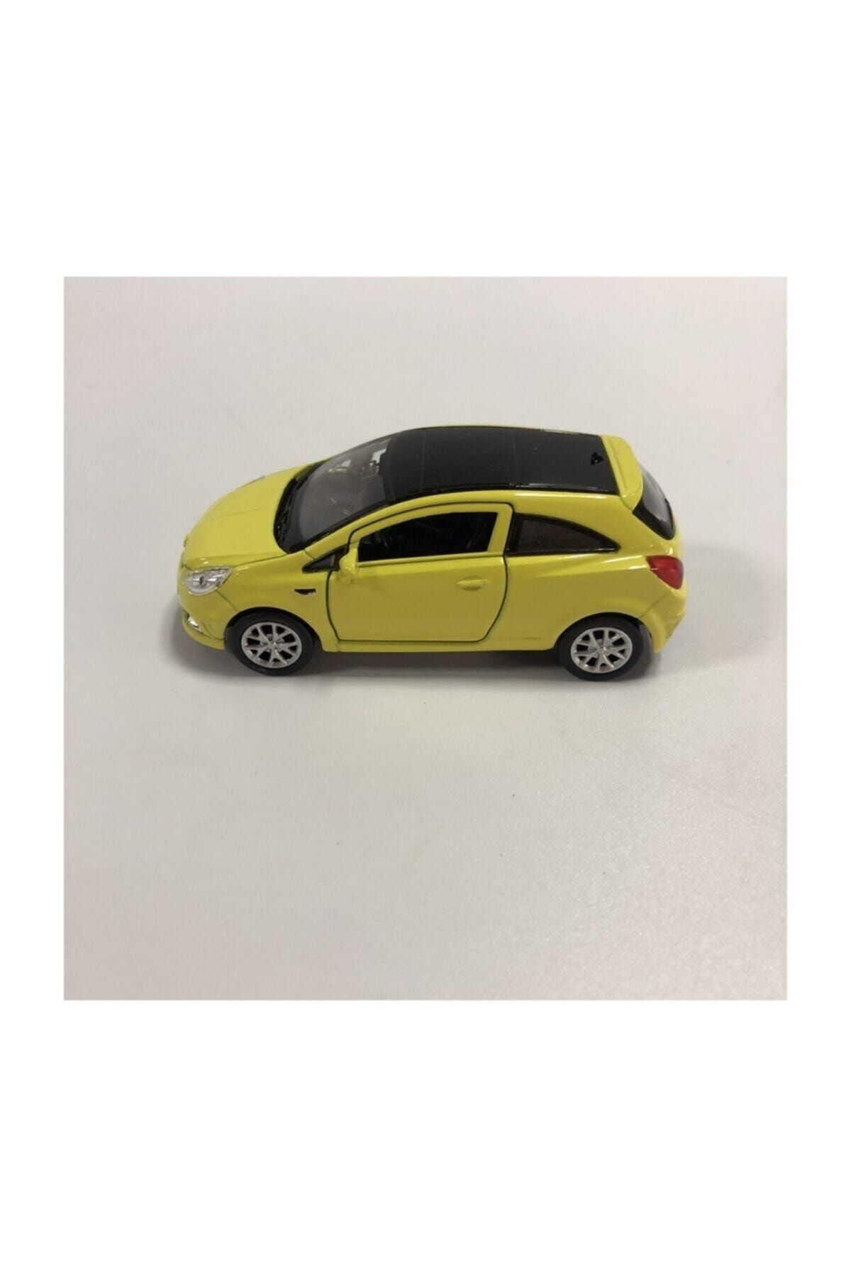 مدل خودرو OPEL CORSA METAL PULL DROP CAR YELLOW اورجینال WELLY