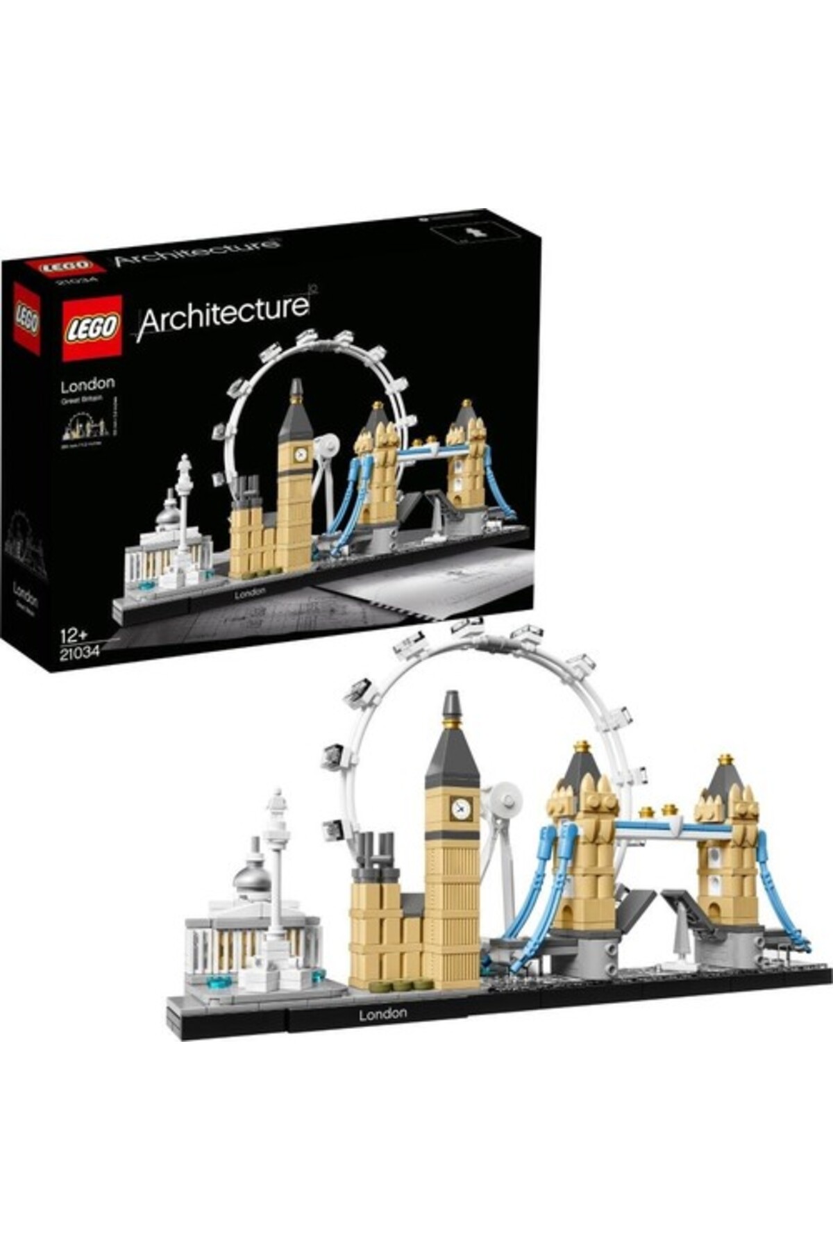 LEGO مجموعه ساخت و ساز لندن 21034 بسته ساختمانی برای علاقمندان به سفر و معماری (468 تکه)