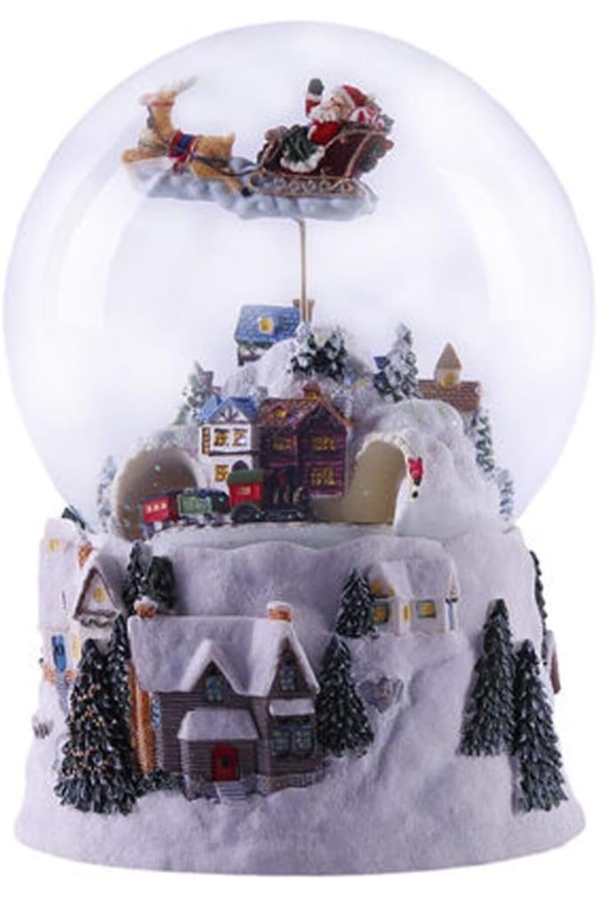 گوی برفی MUSICBOX SNOW GLOBE TRAIN کریسمس 17.5 12 سانتی متر WIND UP 47089 از ترکیه karinabest
