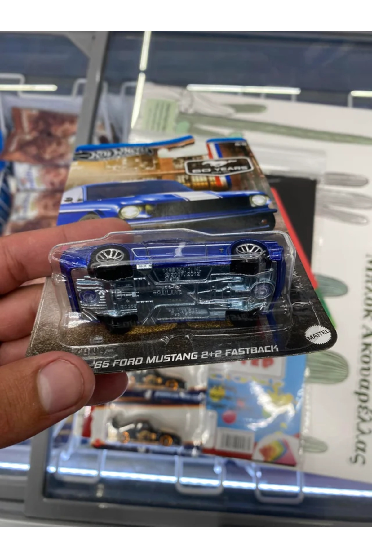 ماشین اسباب بازی ‘65 FORD MUSTANG 2+2 FASTBACK CHASE BASE هات ویلز اورجینال HOT WHEELS
