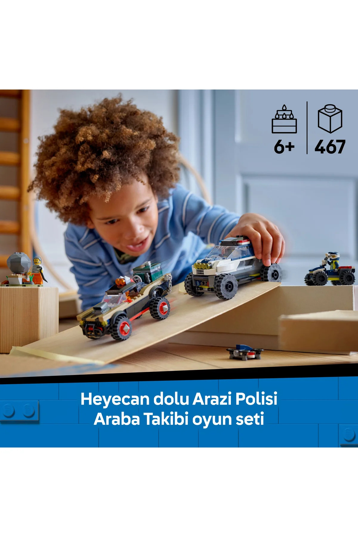 لگو و اسباب بازی های ساخت محور ® ردیاب وسایل نقلیه آفرود پلیس شهر 60449 مجموعه ماشین اسباب‌بازی خلاقانه برای کودکان 6 سال به بالا 467P از ترکیه LEGO