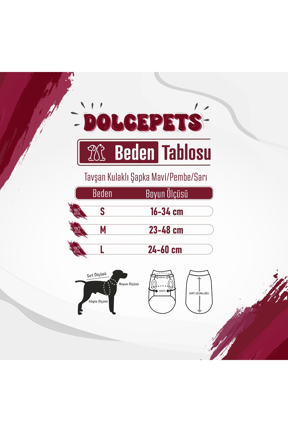 کلاه حیوانات خانگی گوش‌خرگوشی دولچه پتس Dolce Pets مدل DPSP001 صورتی