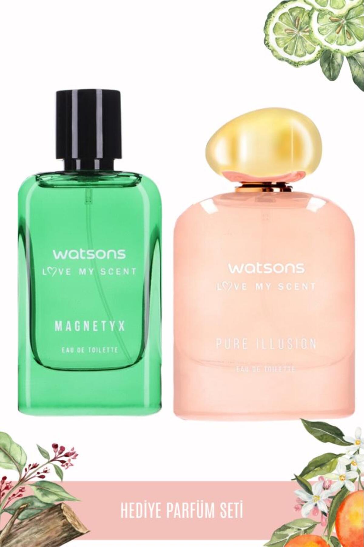 ست عطر مردانه و زنانه واتسونز Watsons Magnetyx و Pure Illusion، ادو تویلت