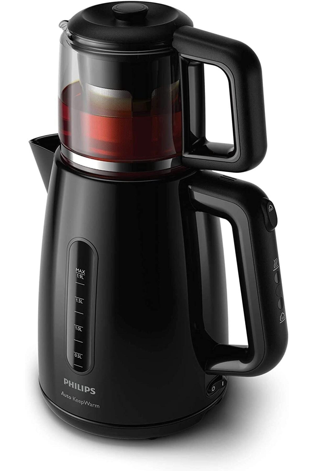 چای ساز HD7301 ظرفیت 1.9 لیتر مقاومت مخفی 1700 وات مشکی خاموش شدن خودکار اورجینال Philips