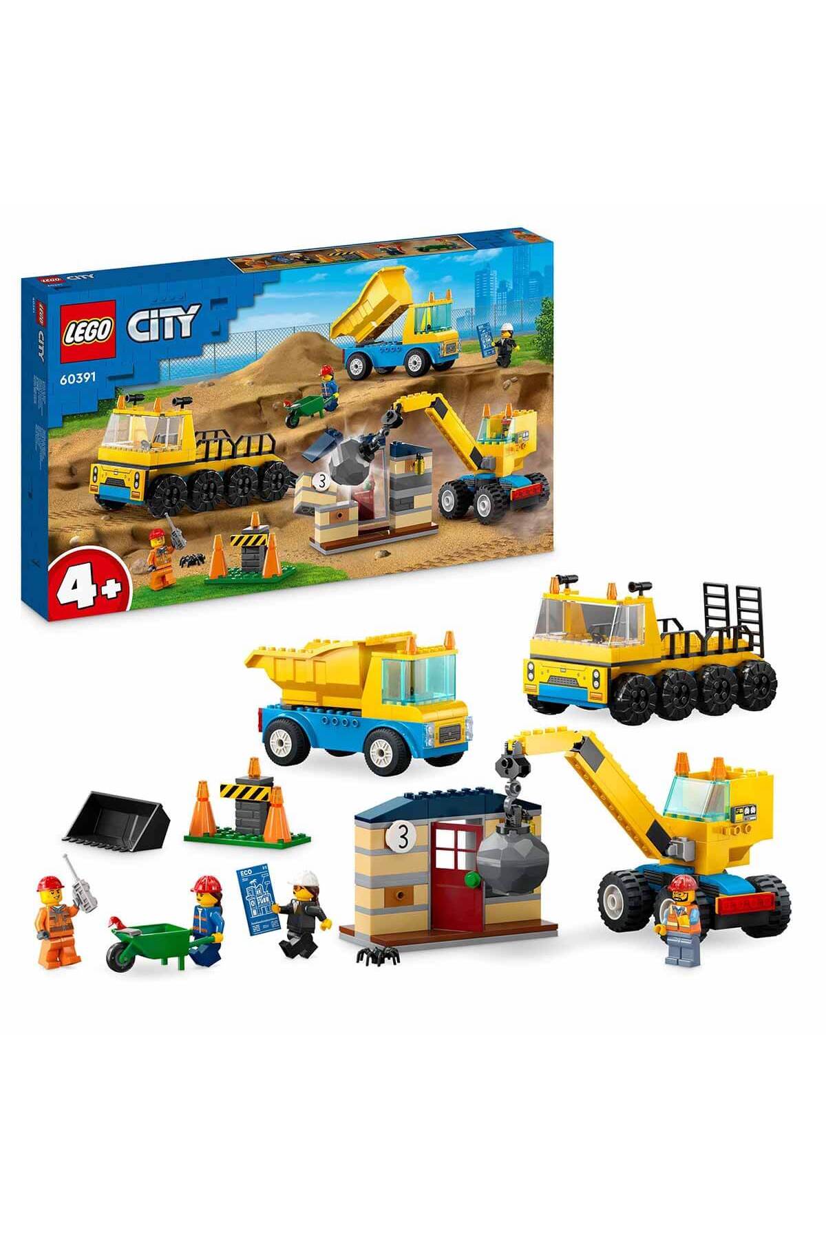 لگو و اسباب بازی های ساخت محور کامیون ساز شهری جرثقیل توپ خراب 60391 اورجینال LEGO