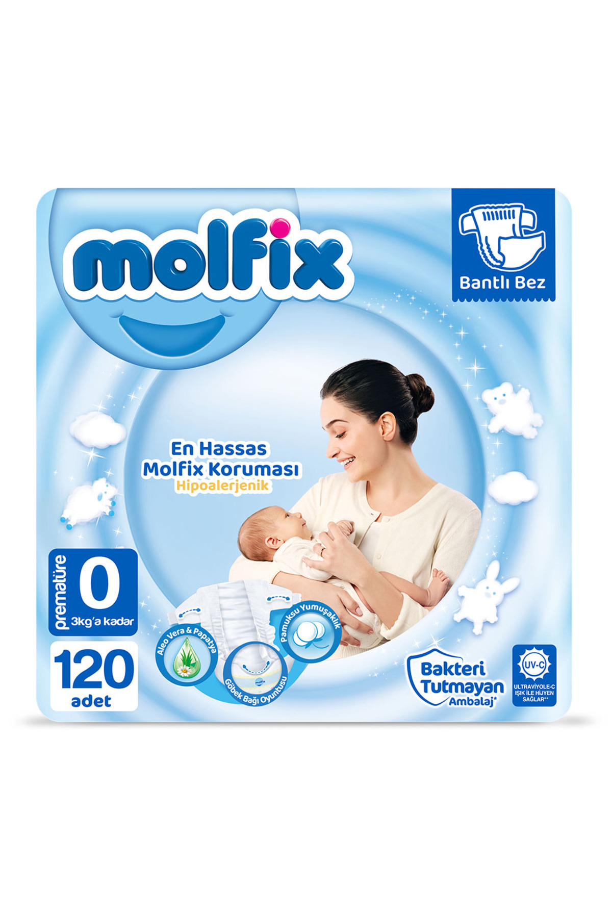 پوشک بچه سایز زودرس 0 120 عددی اورجینال Molfix