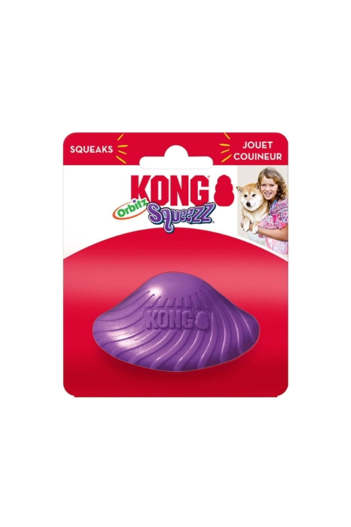اسباب‌بازی سگ کونگ KONG Squeezz Orbitz، دایره چرخان، چندرنگ، TR-Small/Medium