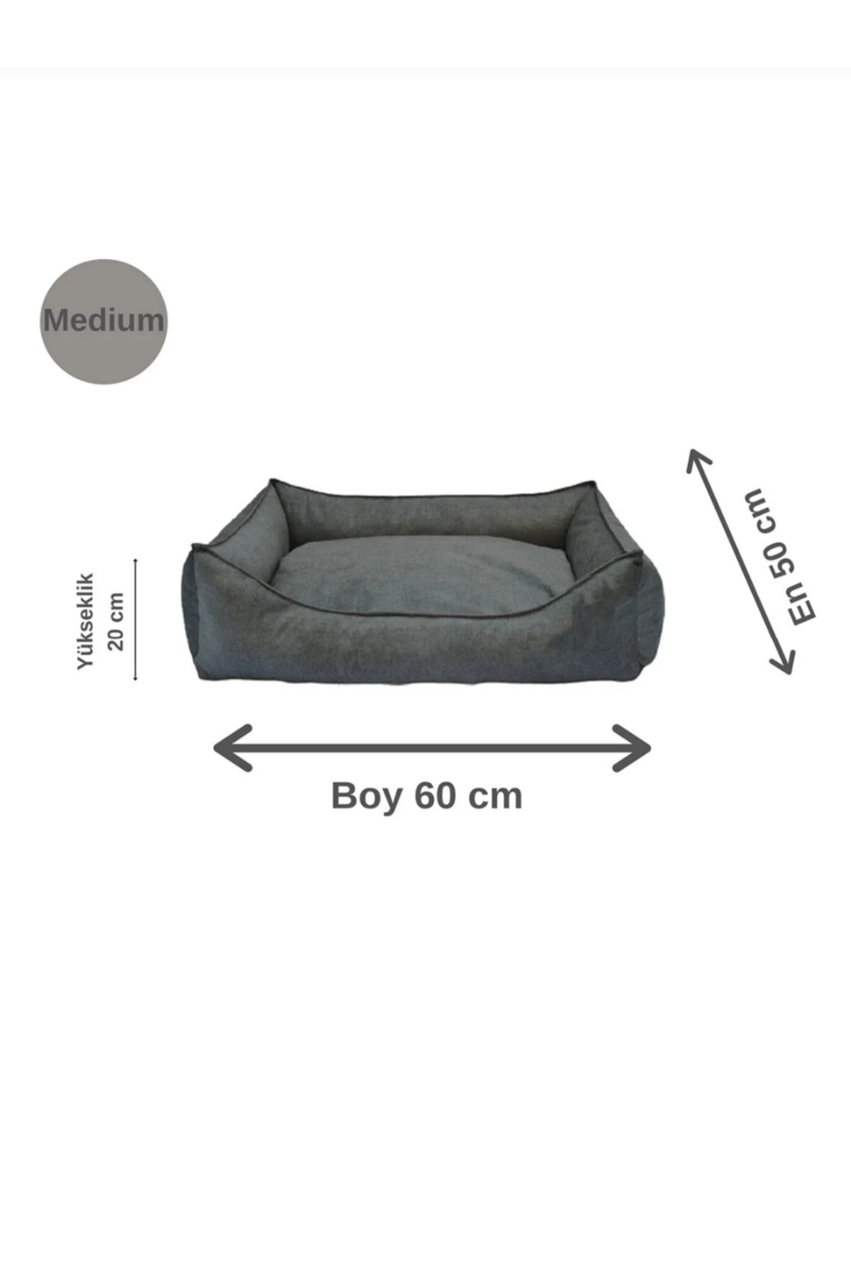 جای خواب سگ اباوت د پرفکت AboutThePerfect، طوسی، ۶۰×۵۰ سانتی‌متر