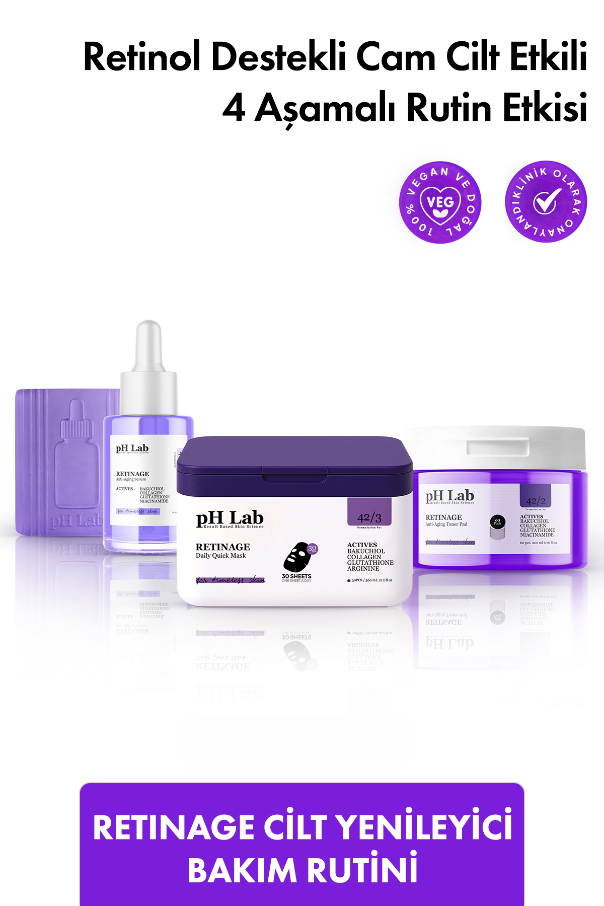 ست مراقبت پوست روتین از PHLAB RETINAGE Ph Lab
