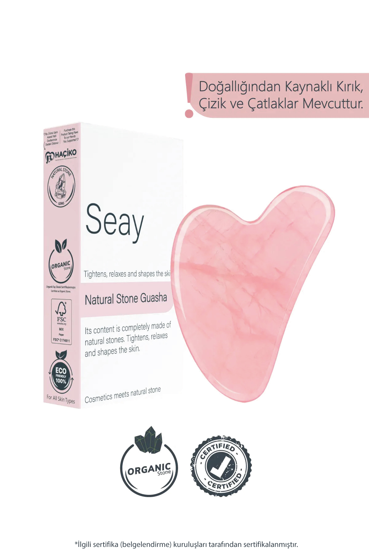 ماساژور صورت ابزار ماساژ با ارزش سنگ طبیعی GUA SHA دارای گواهینامه سنگی Seay