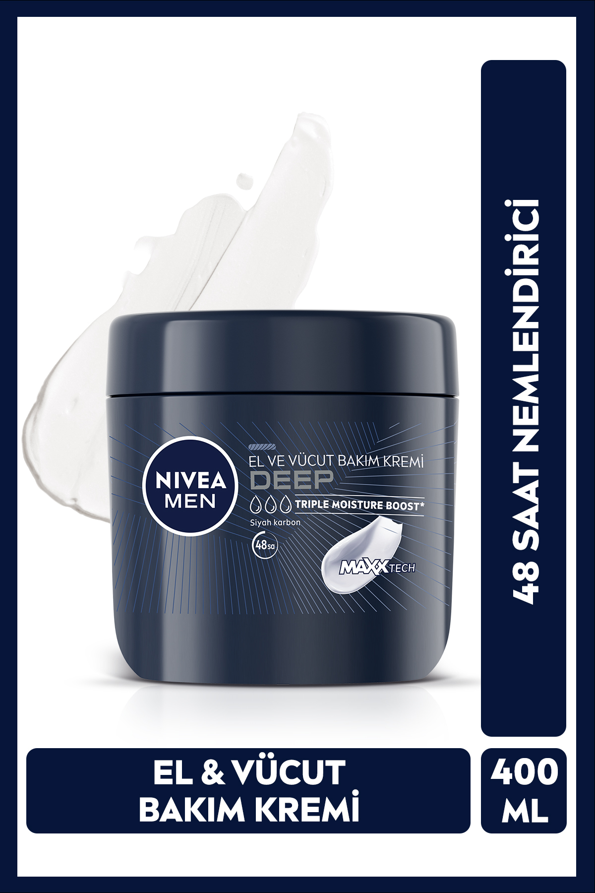 NIVEA کرم مرطوب کننده بدن مردانه عمیق تاثیر 400 میلی لیتر