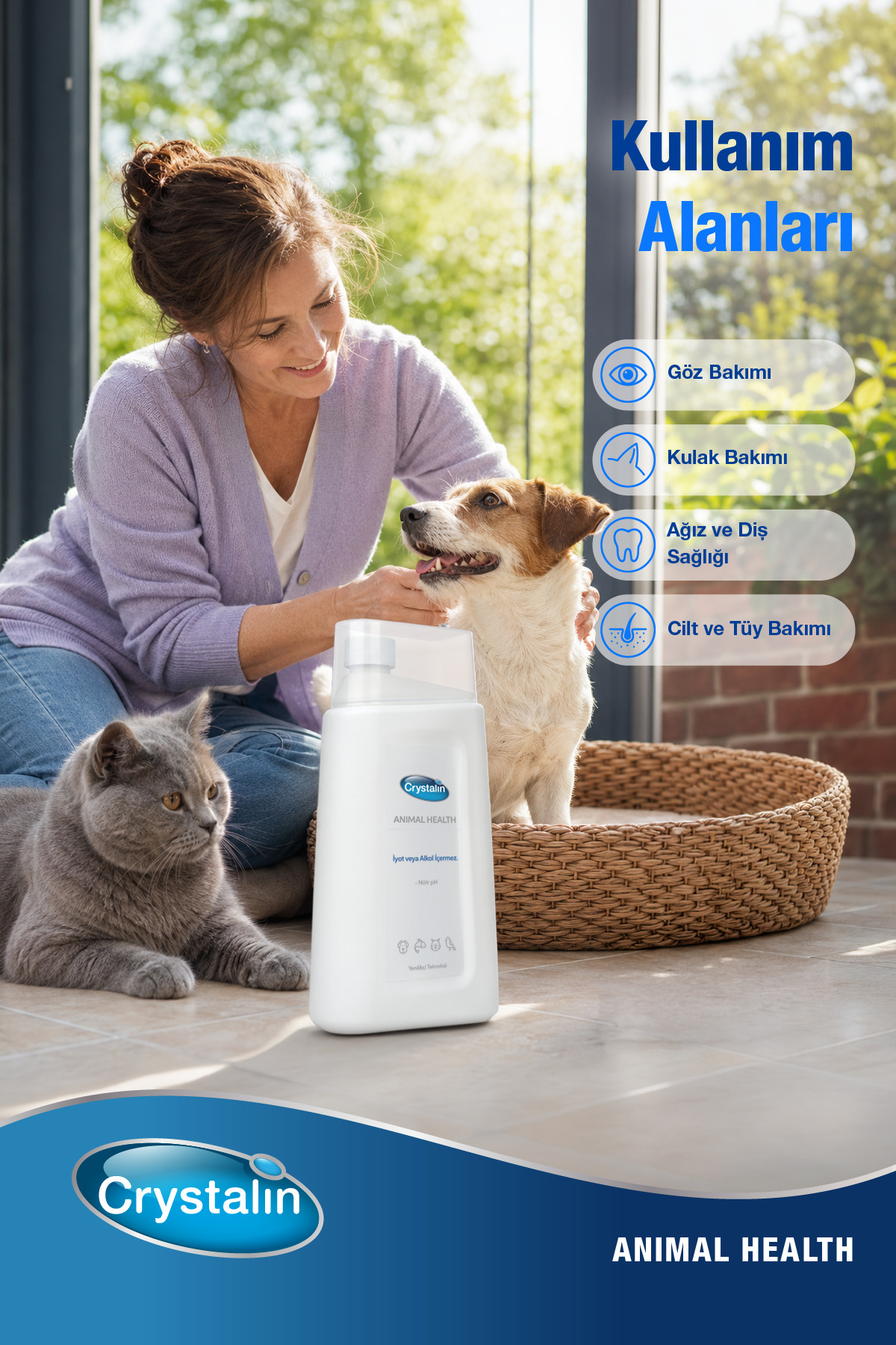محصول سلامت سگ کریستالین Crystalin Animal Health، ۱ لیتر