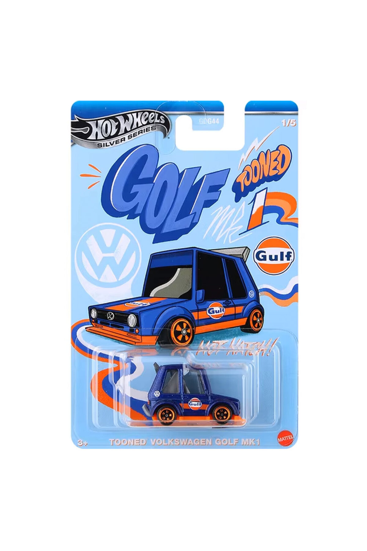 ماشین اسباب بازی GULF TOONED VOLKSWAGEN GOLF MK1 GDG44 از ترکیه HOT WHEELS