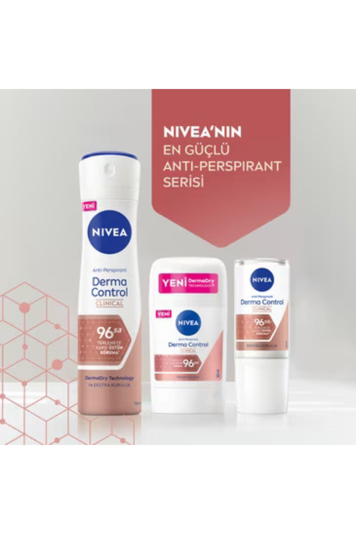 NIVEA ضد عرق استیک زنانه دارویی کنترل درمایی 50 میلی لیتری حاوی ویتامین