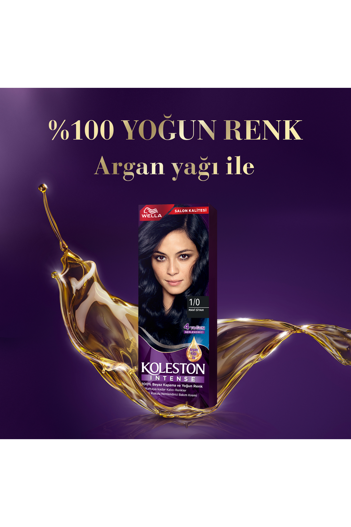 رنگ مو کولستون اینتنس 1 0 آبی مشکی Wella