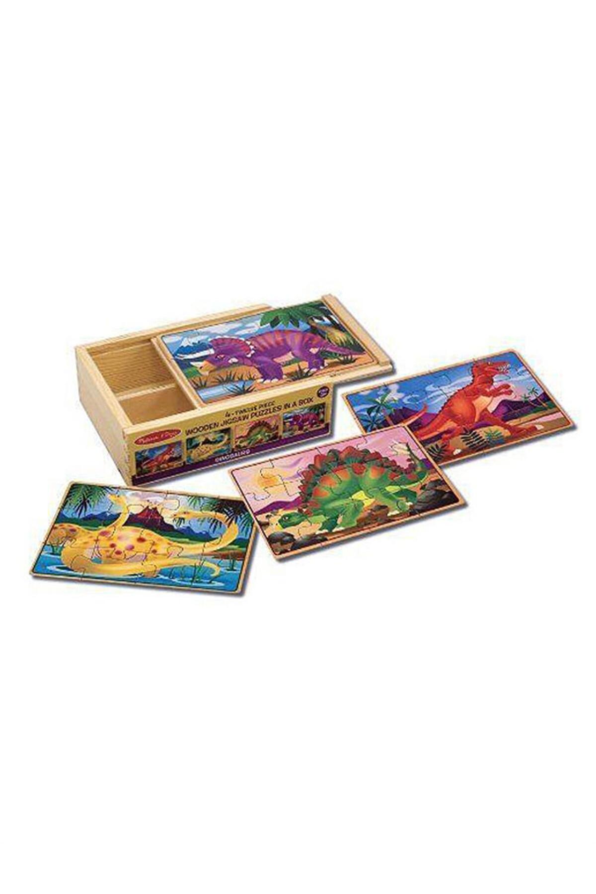 پازل ست 12 X 4 چوبی دایناسورها از ترکیه Melissa & Doug