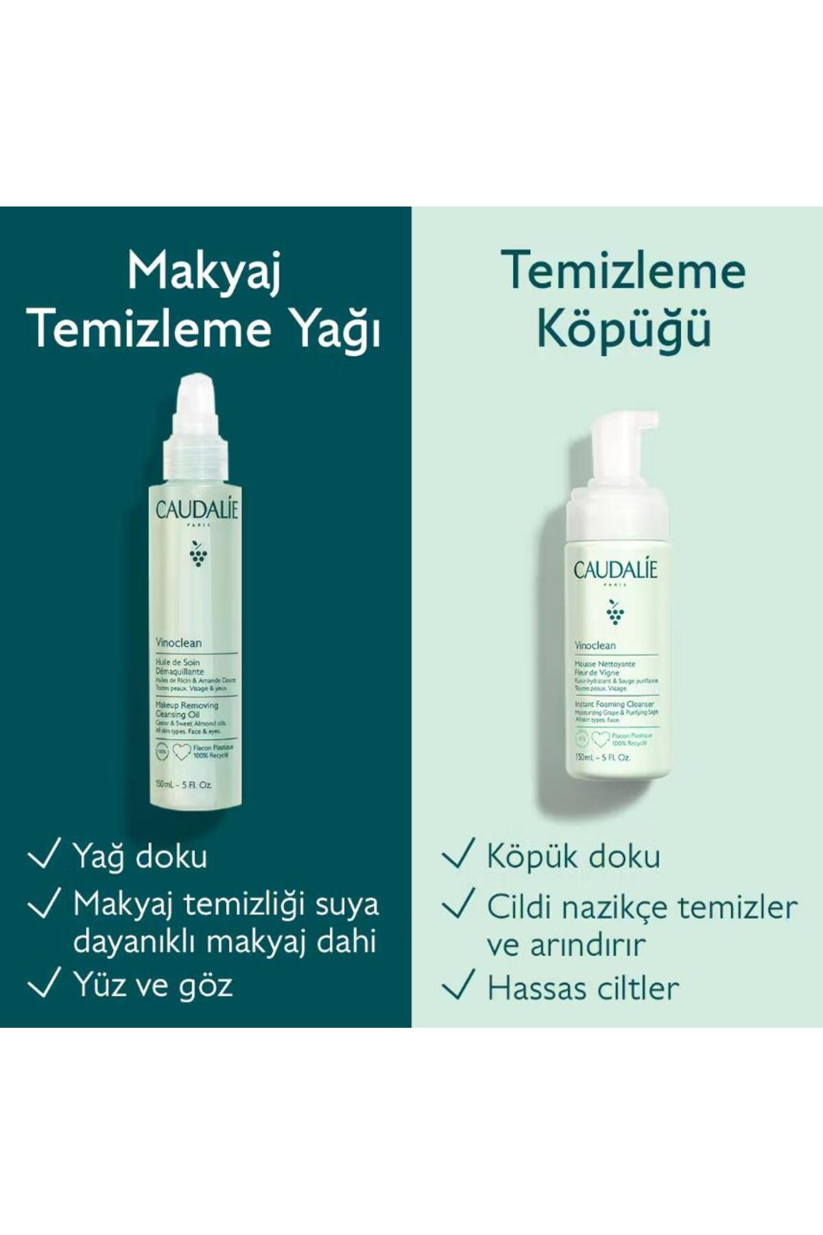 پاک کننده آرایش روغن تمیز وینوکلی 75 میل Caudalie