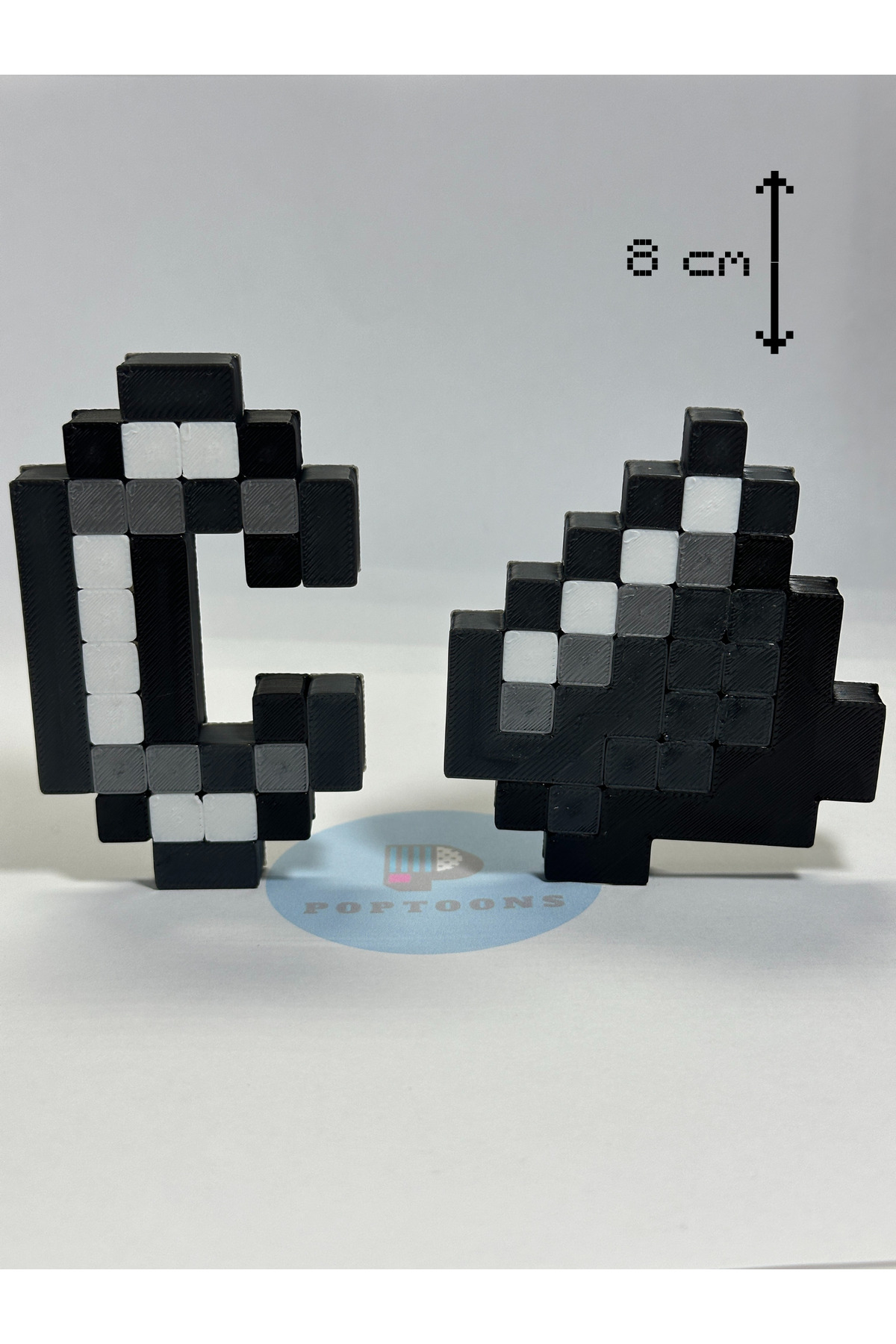 اسباب بازی های فیگور شخصیت ست سنگ چخماق و استیل MINECRAFT جسم پیکسلی تزئینی 8 سانتی متر poptoons