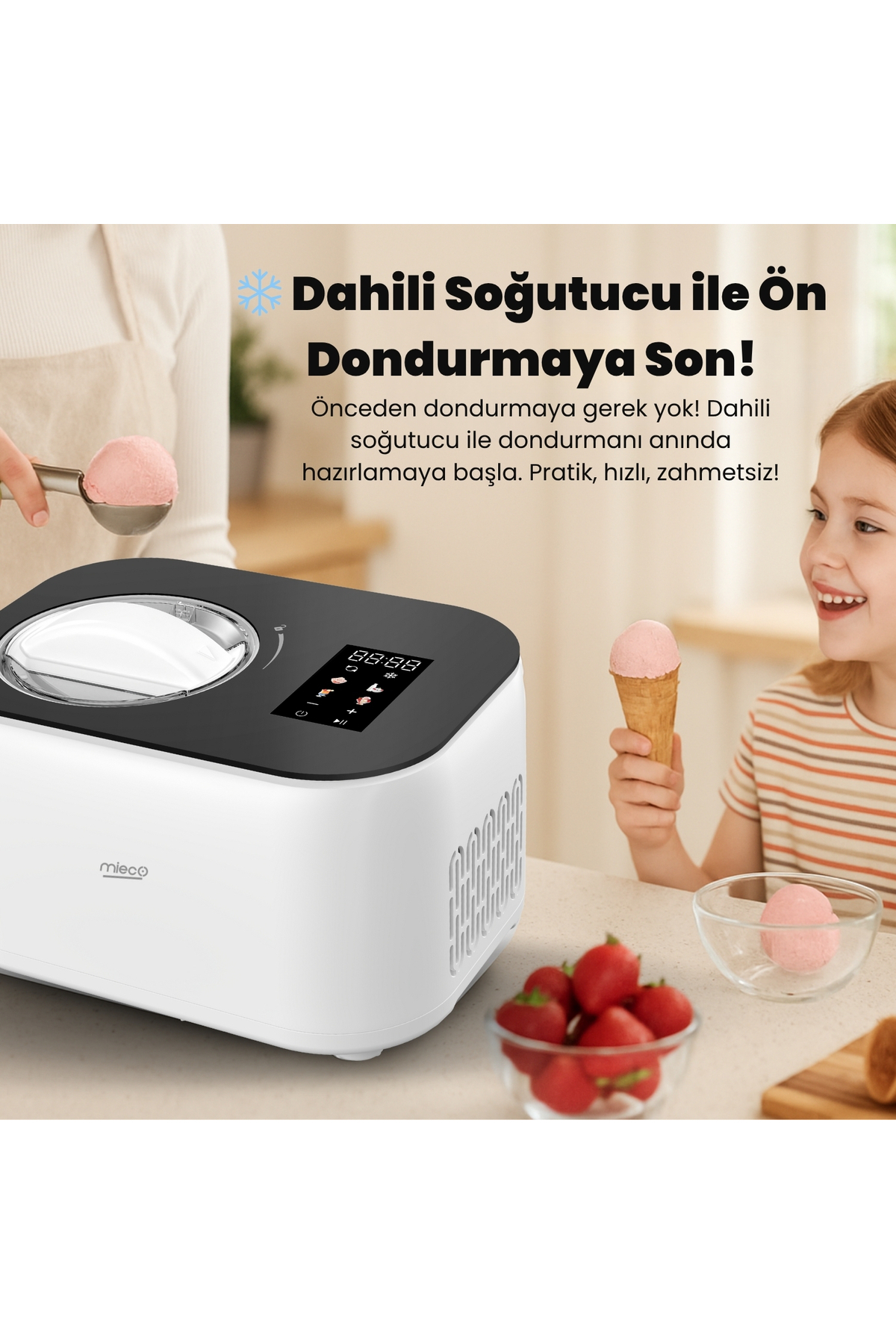 بستنی ساز ژلاتو 4 در 1 اورجینال Mieco