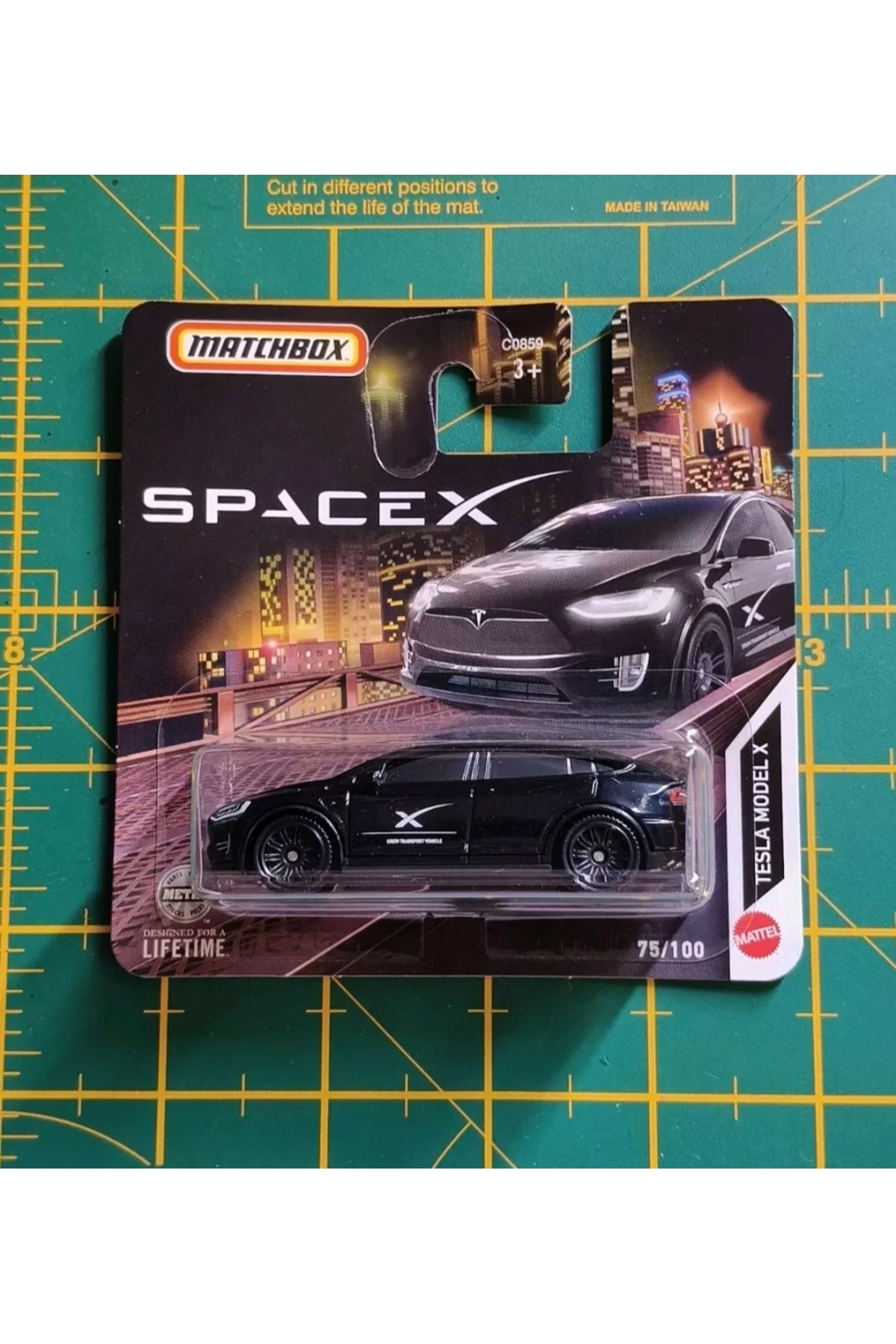 ماشین اسباب بازی MATCHBOX 2024 TESLA MODEL X SPACE TOY COLLECTION هات ویلز اورجینال HOT WHEELS