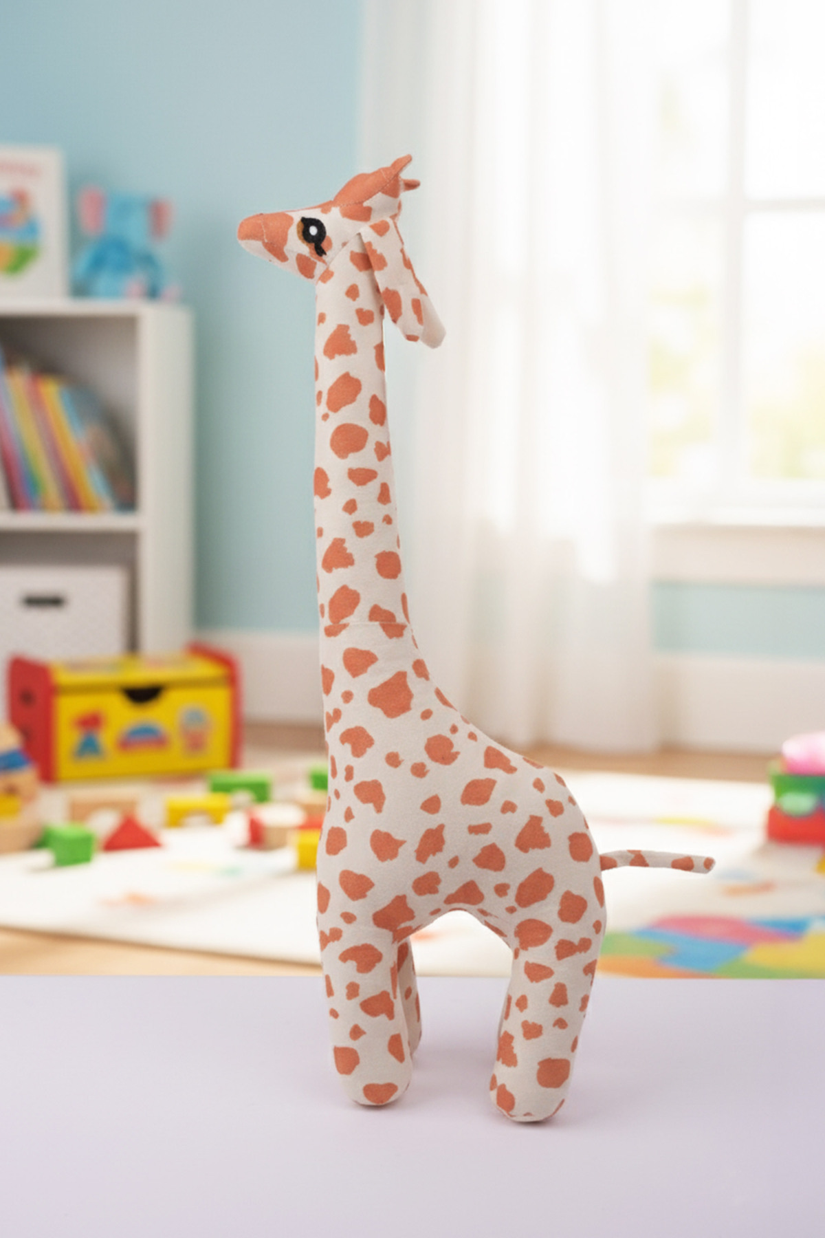 اسباب بازی های پشمی تزیین هدیه اتاق کودک زرافه مخمل خواب دار و همبازی ROZİTOYS