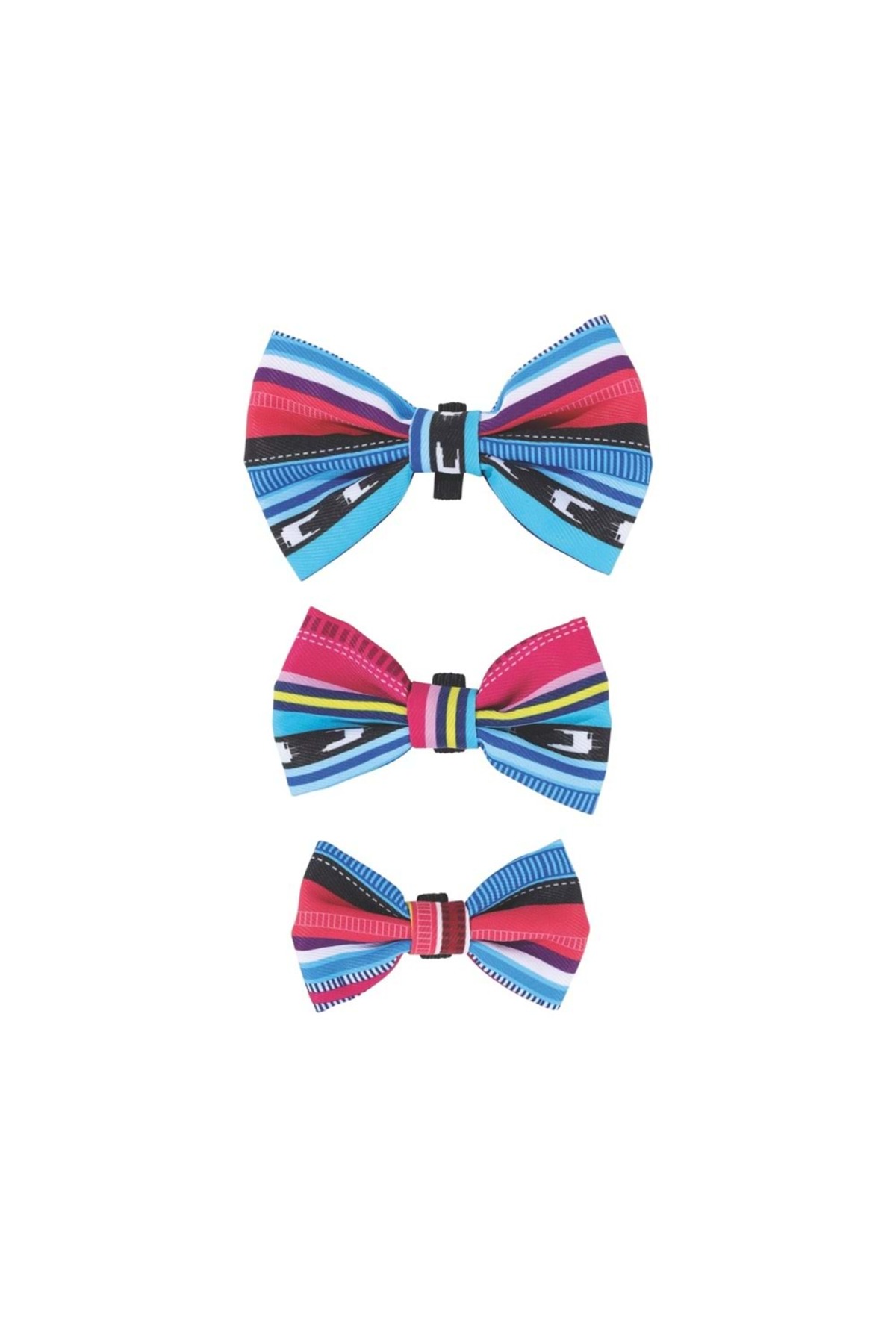 پاپیون حیوانات خانگی ام‌پتس M-PETS مدل Urban Style Jazz Stripes 60800599، سایز M، چندرنگ