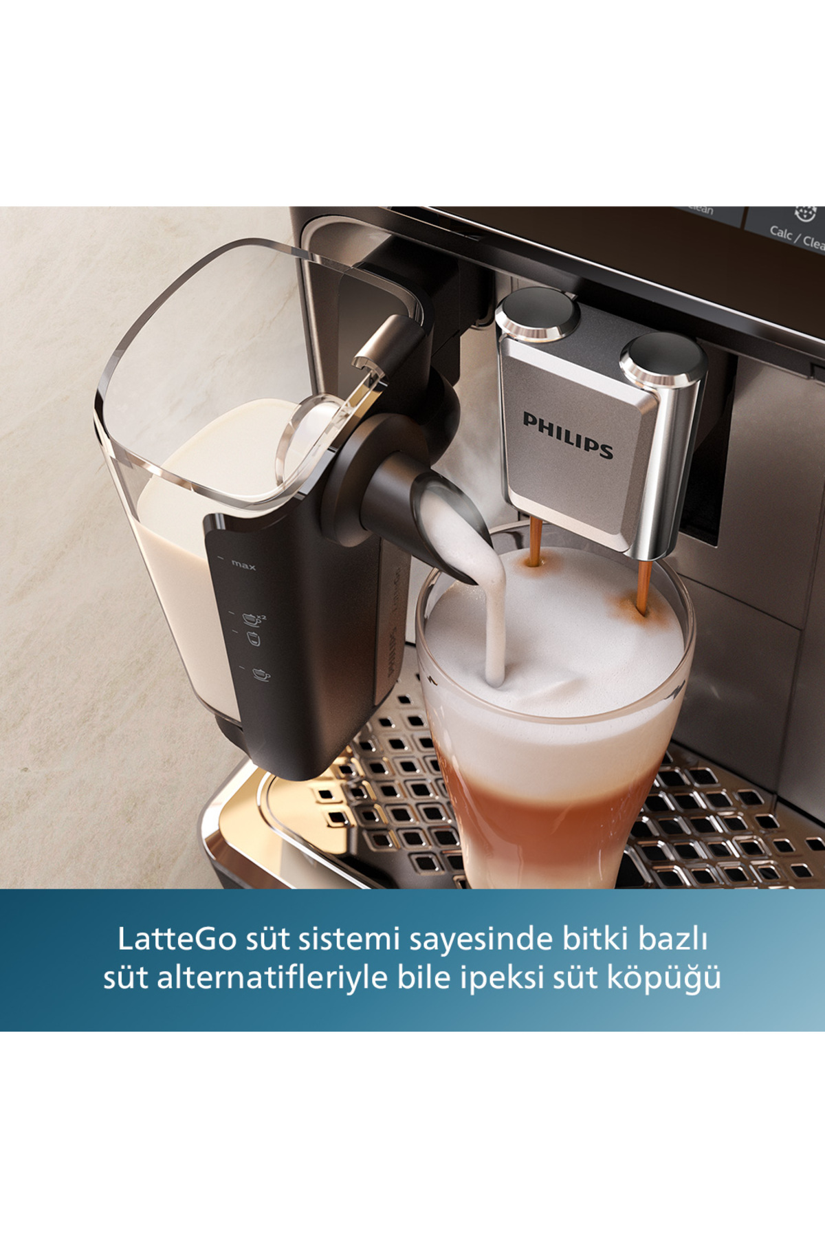 دستگاه اسپرسو و کاپوچینو اسپرسوساز تمام اتوماتیک LATTEGO 4 نوع نوشیدنی با یک لمس EP2331 10 اورجینال Philips