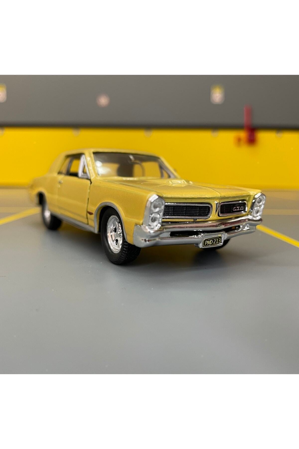 مدل خودرو PONTIAC GTO 1965 1 36 SCALE C&amp;C MODEL GARAGE PULL DROP DIECAST METAL TOY CAR اورجینال Genel Markalar