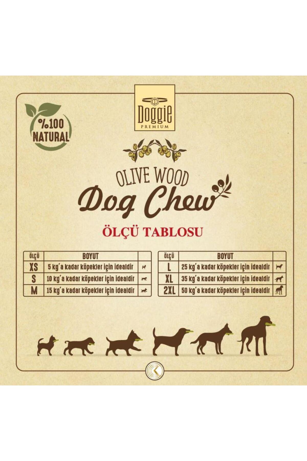 اسباب‌بازی جویدنی سگ از چوب طبیعی درخت زیتون، داگی Doggie، سایز XS چندرنگ