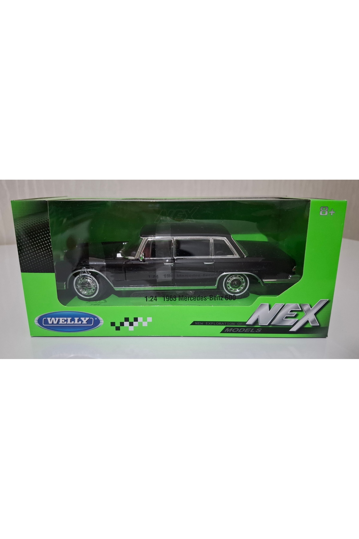 مدل خودرو 1.24 SCALE WELLY BRAND LICENSED MERCEDES BENZ 600 PULMAN مشکی COLOR اورجینال WELLY