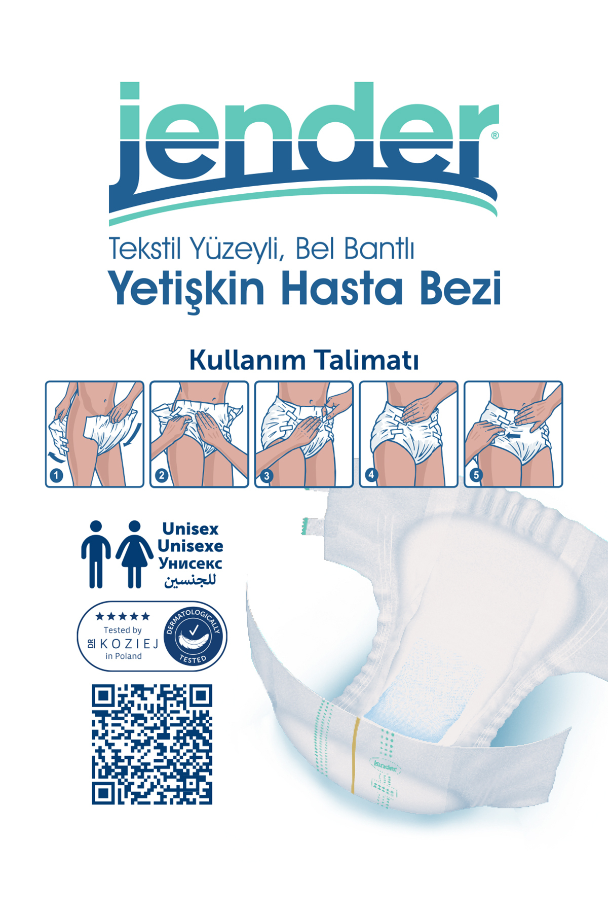 پوشک بچه ALL FIT XS با کمربند 25+ کیلوگرم سایز ویژه 30 اورجینال JENDER