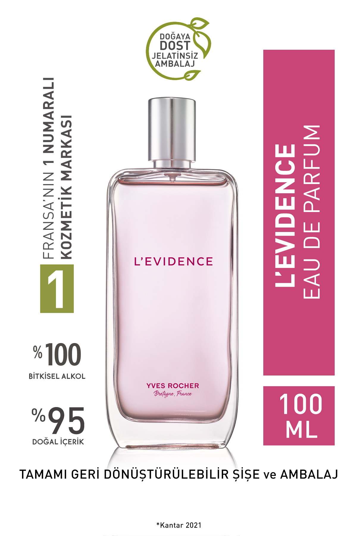 عطر قوی و درخشان L'EVİNCE EDP 100 میلی لیتر ایوروشه Yves Rocher