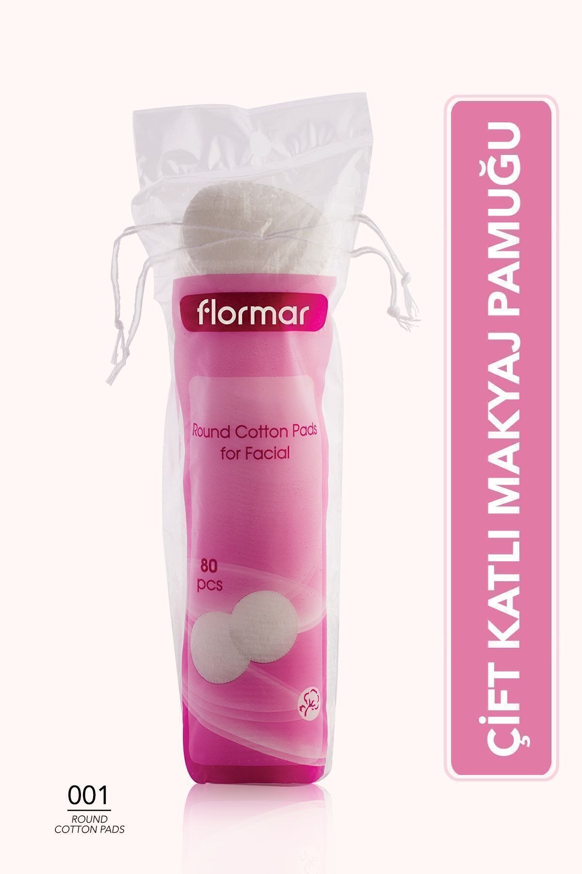 Flormar پنبه تمیزکننده آرایش 80 عددی دایره ای