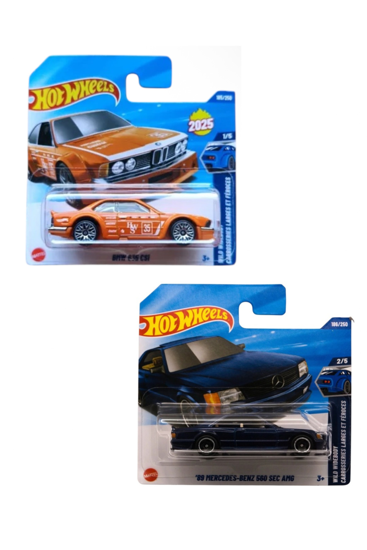 ماشین اسباب بازی 89 مرسدس بنز 560 SEC AMG BMW 635 CSI مجموعه 2 عددی از ترکیه HOT WHEELS