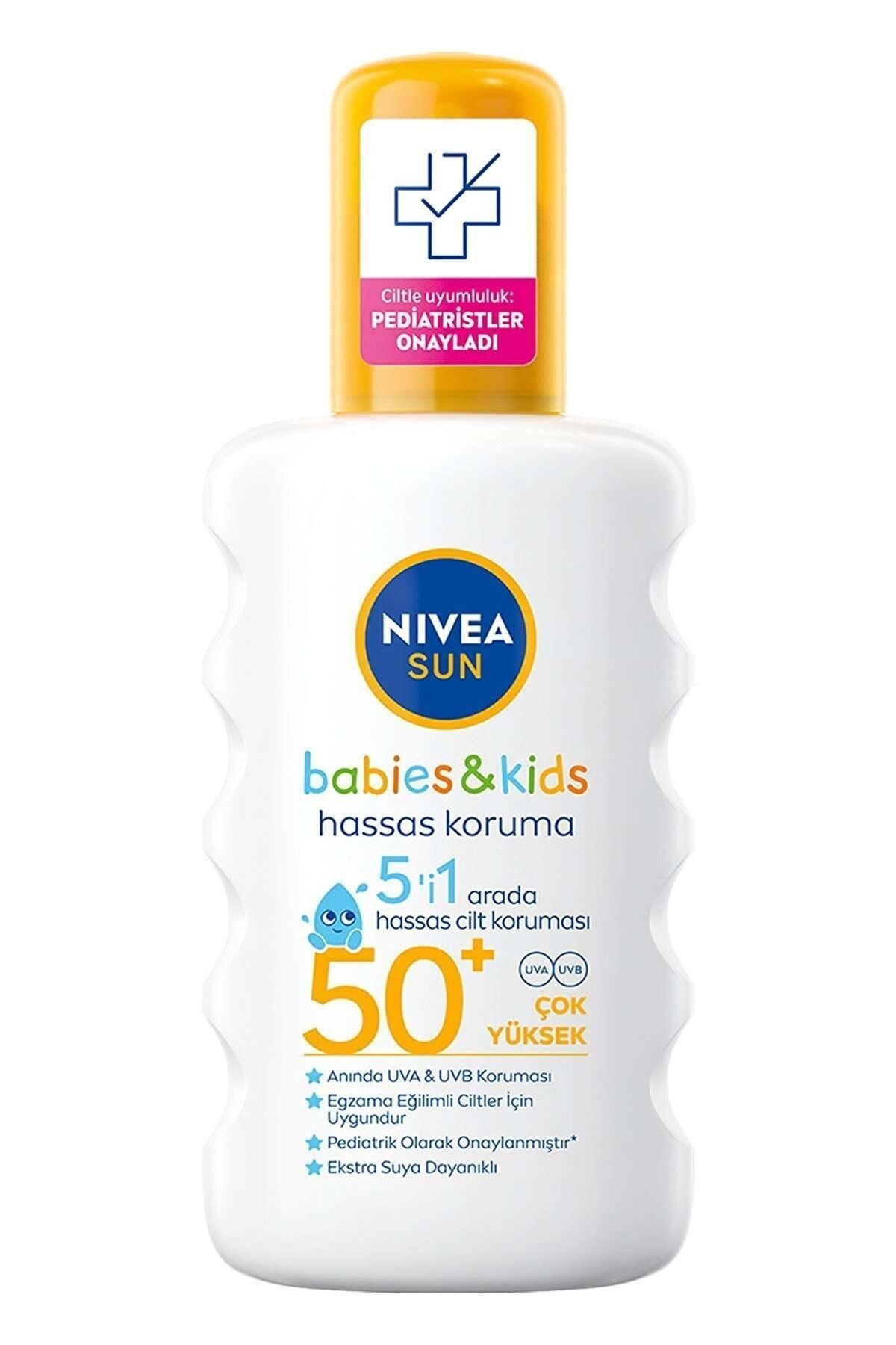 NIVEA ضدآفتاب کودکان و نوزادان حساس محافظتی 5 در 1 50F 200 میلی لیتر