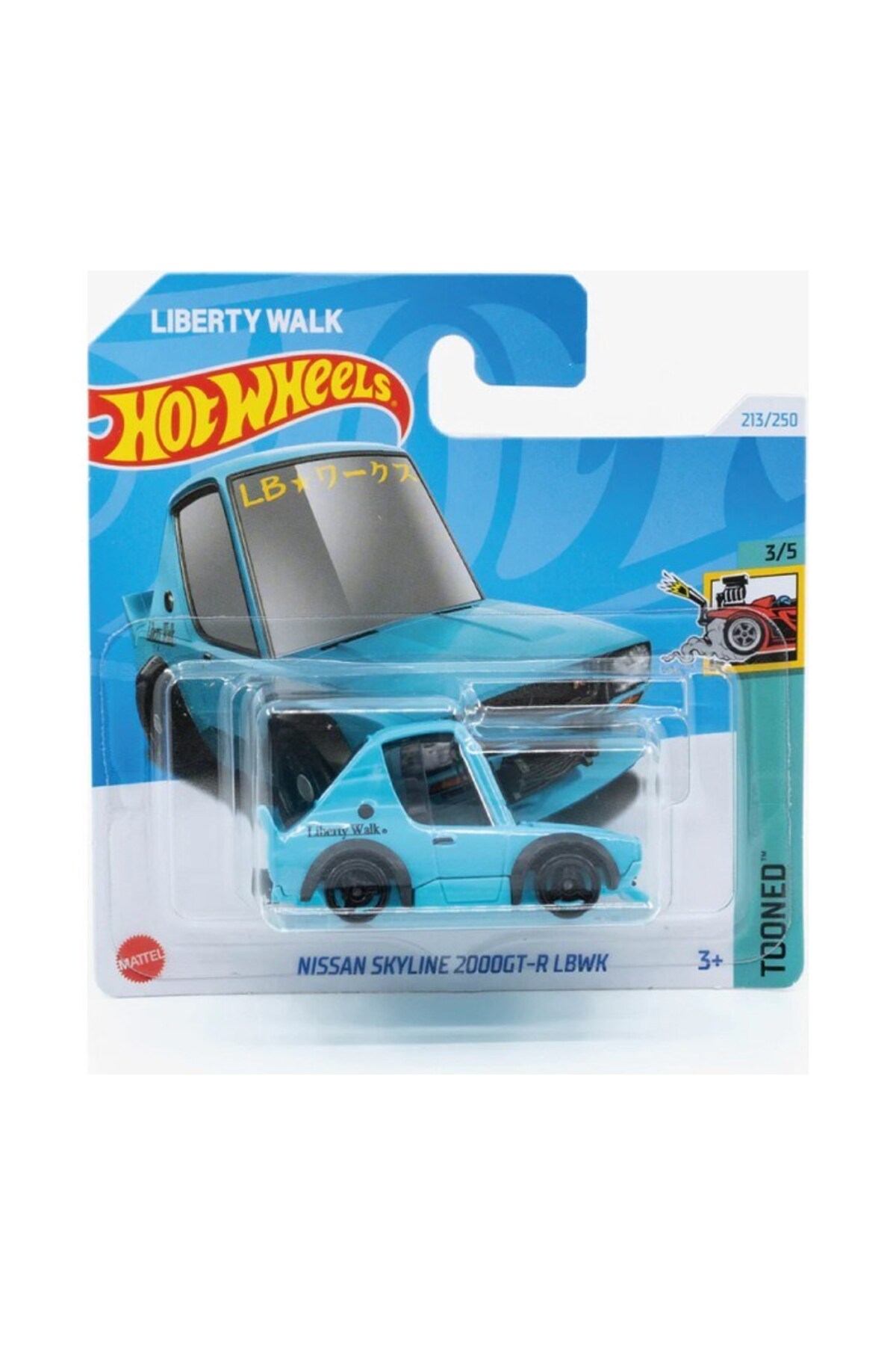 ماشین اسباب بازی اتومبیل های معمولی آواز HRY85 TOONED NISSAN SKYLINE 2000 GT R LBWK هات ویلز اورجینال HOT WHEELS