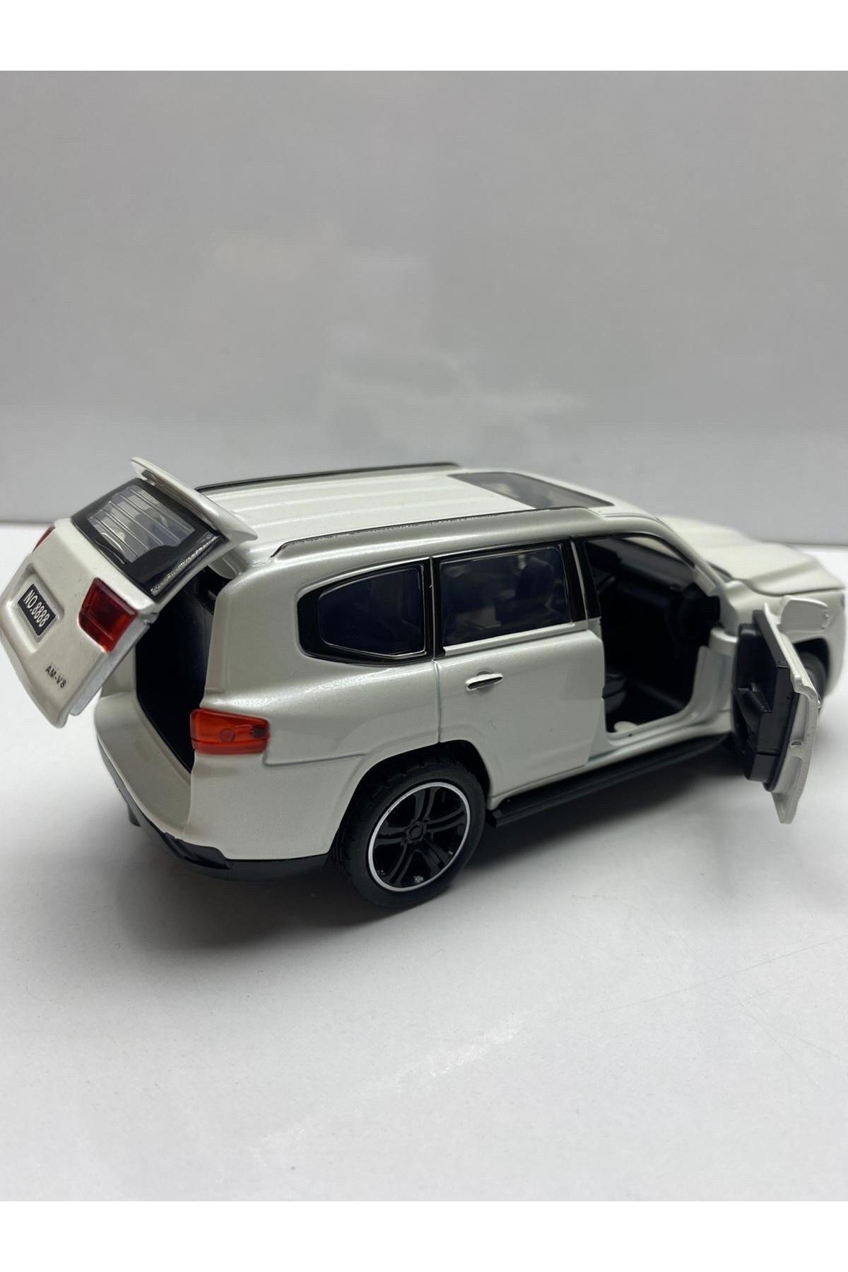 ماشین اسباب بازی DIECAST, METAL TOY CAR TOYOTA LAND CRUISER PULL AND DROP MODEL WITH SOUND LIGHT 1:32 SCALE afreyz oyuncak