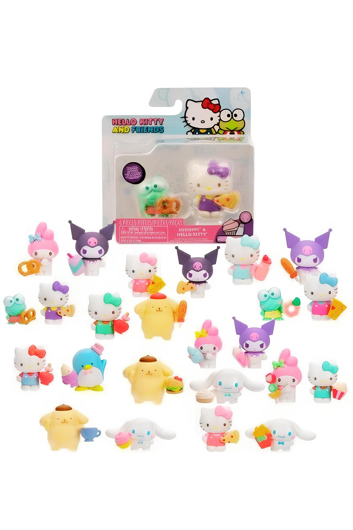 اسباب بازی های فیگور دیگر KUROMI MY MELODI CINNAMOROLL SANRIO AND FRIENDS 3D 2 PECE MINI FIGUR GIOCHI PREZIOSI
