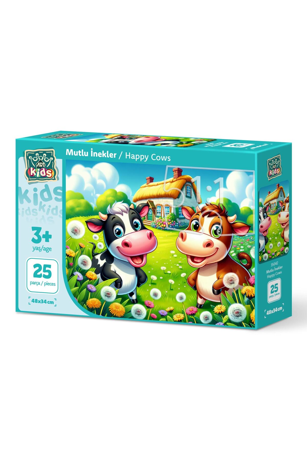 پازل ها و یاپبوزهای کودک دخترانه پسرانه بچگانه ART CHILD HAPPY COWS 25 قطعه اورجینال ارت Art Puzzle