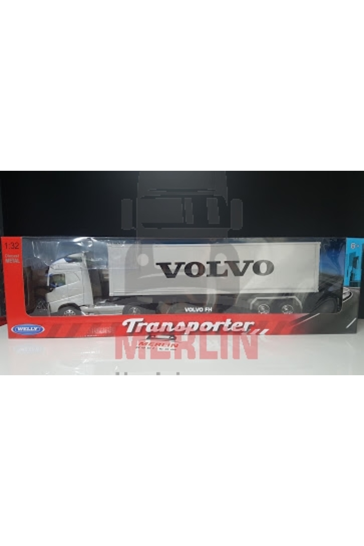 مدل خودرو 1 32 VOLVO FH4 ​​4X2 و WELLY TRAILER TRACTOR اورجینال WELLY