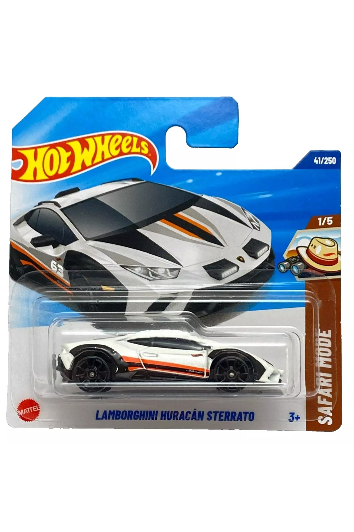 ماشین اسباب بازی 2025 SINGLE CAR LAMBORGHINI HURACAN STERRATO WHITE 1 5 هات ویلز اورجینال HOT WHEELS