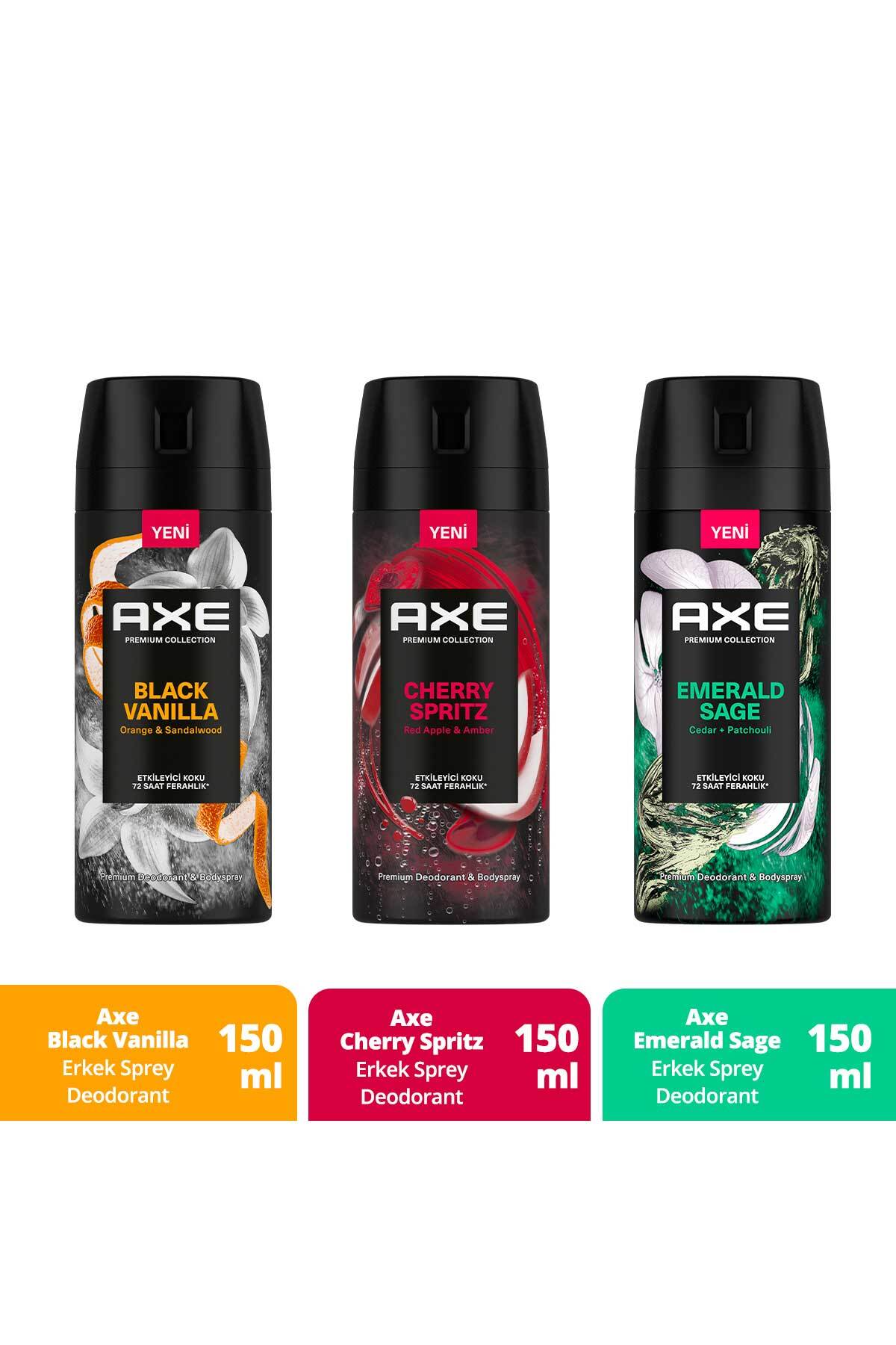 دئودورانت و رول آن مردانه اسپری آقایان گیلاس 150 میل وانیل سیاه EMERALD SAGE Axe