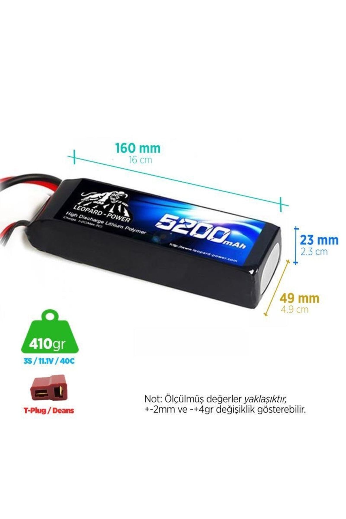 مدل خودرو 5200 ماه 11.1 ولت 3S 40C لیتیوم پلیمر لیپو باتری T PLUG اورجینال Leopard Power