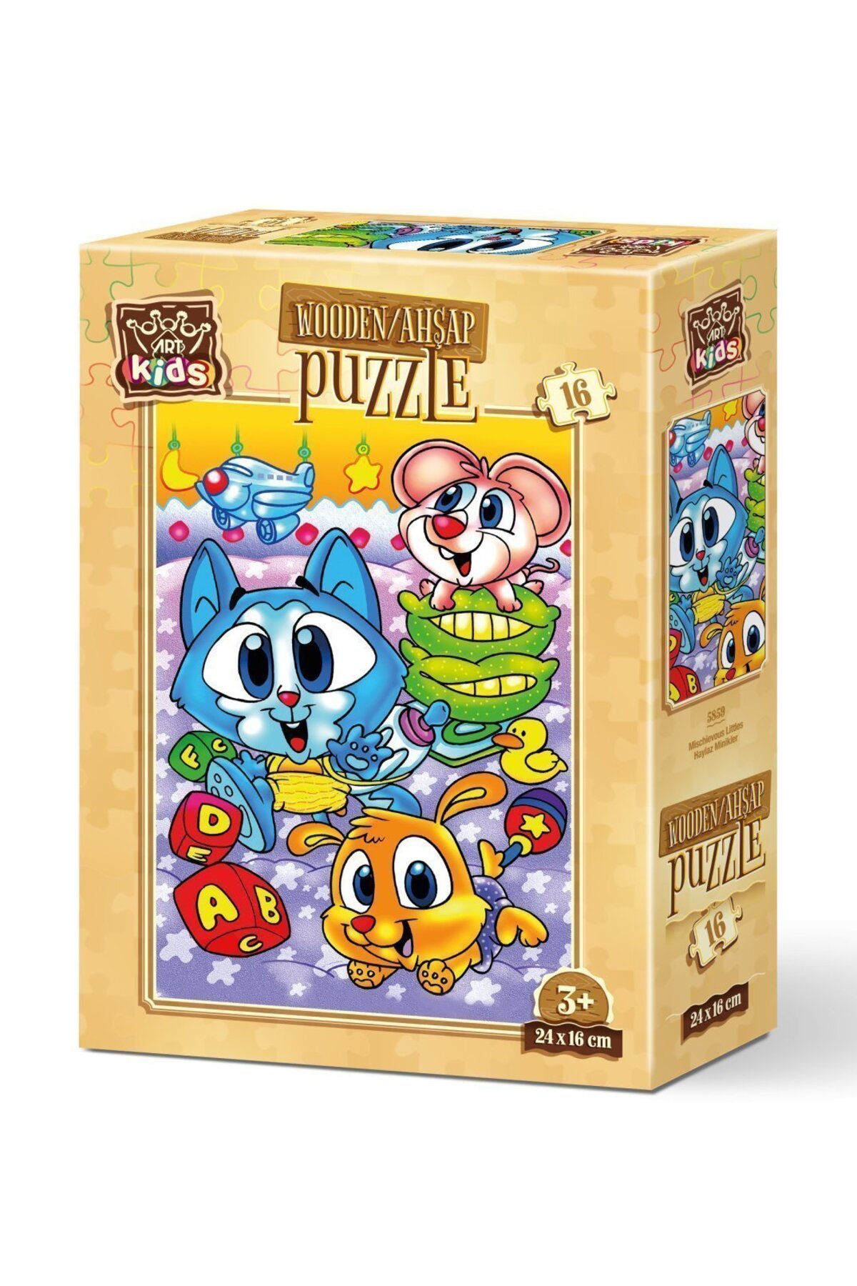 پازل بچه های هنر شیطان جونیور 16 قطعه چوبی اورجینال ارت Art Puzzle
