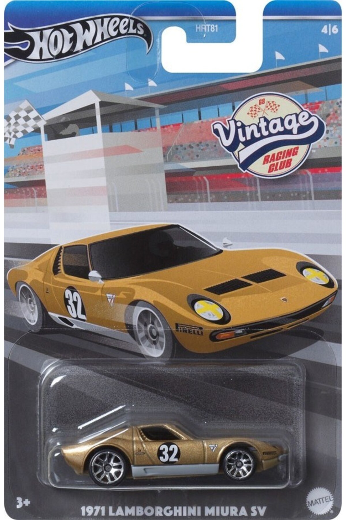 ماشین اسباب بازی سری ویژه خودروهای قدیمی 1971 LAMBORGHINI MIURA SV HRV03 HRT81 از ترکیه HOT WHEELS