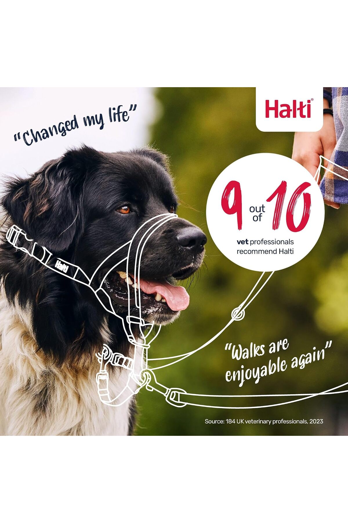 هدقلاده سگ کامپنی آو انیمالز Company of Animals، سری Halti، پددار و بازتابنده